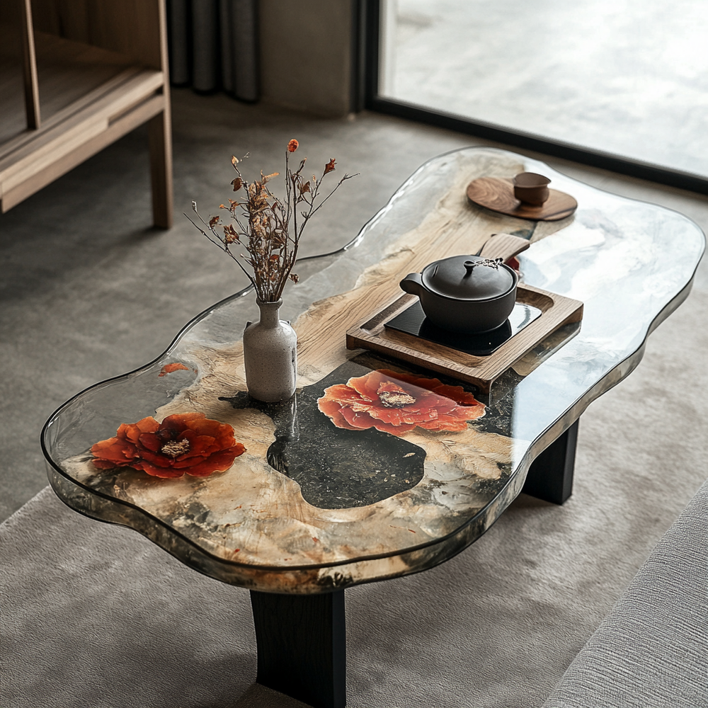 Epoxy Table, Live Edge Epoxy Table,  Resin River Table, 2505119512