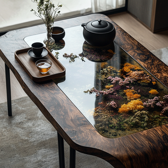 Epoxy Table, Live Edge Epoxy Table,  Resin River Table, 2505119512