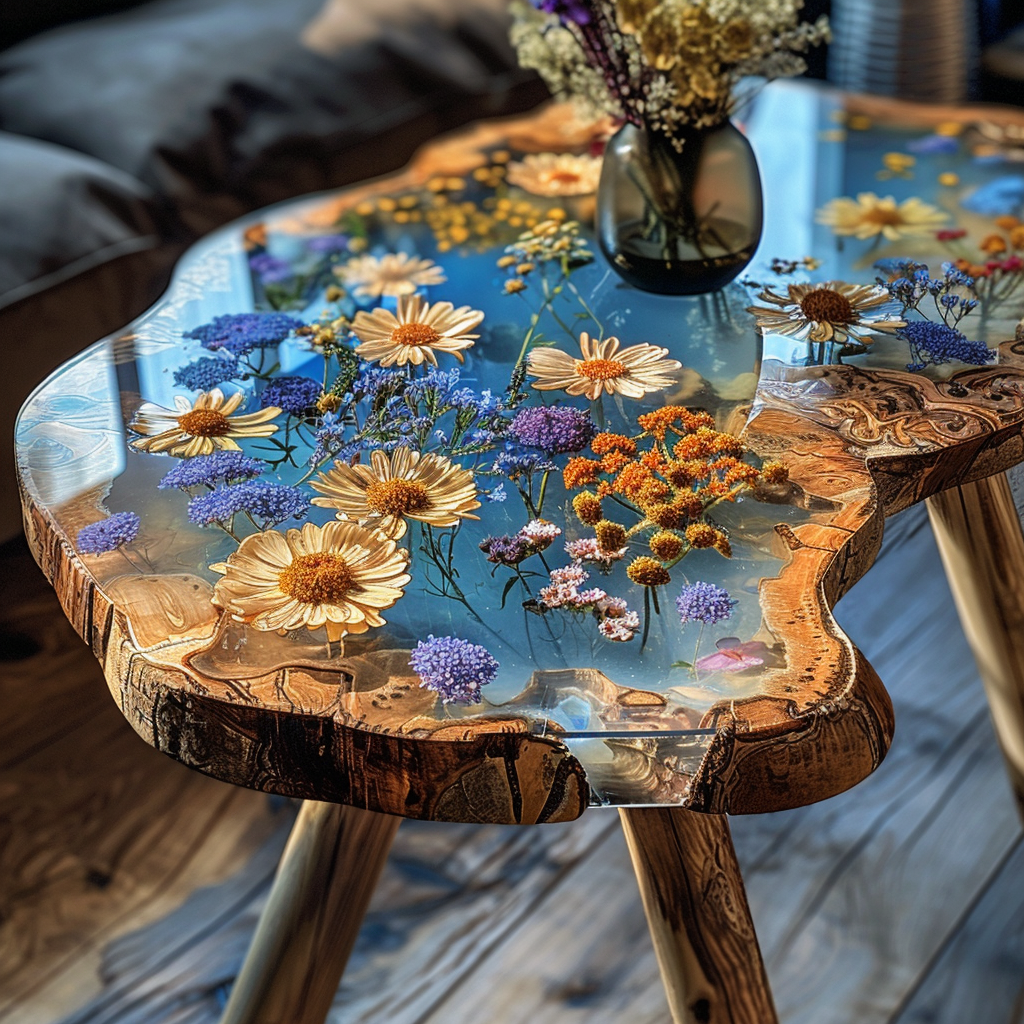 Epoxy Table, Live Edge Epoxy Table,  Resin River Table, 2505098501
