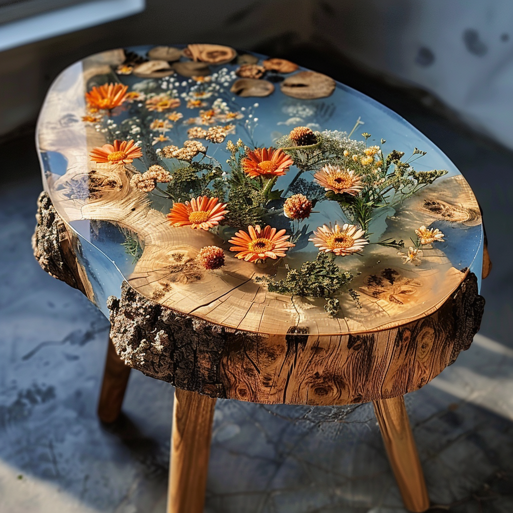 Epoxy Table, Live Edge Epoxy Table,  Resin River Table, 2505098501