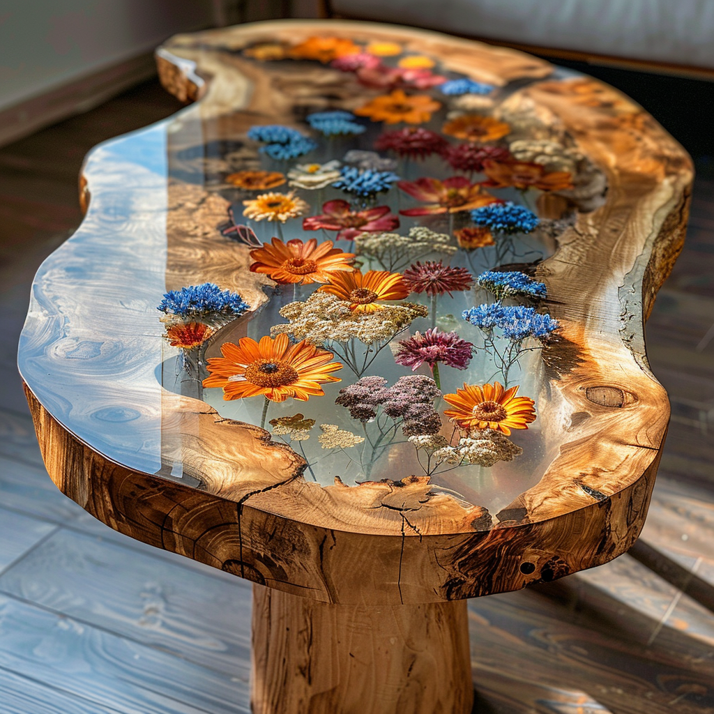Epoxy Table, Live Edge Epoxy Table,  Resin River Table, 2505099001