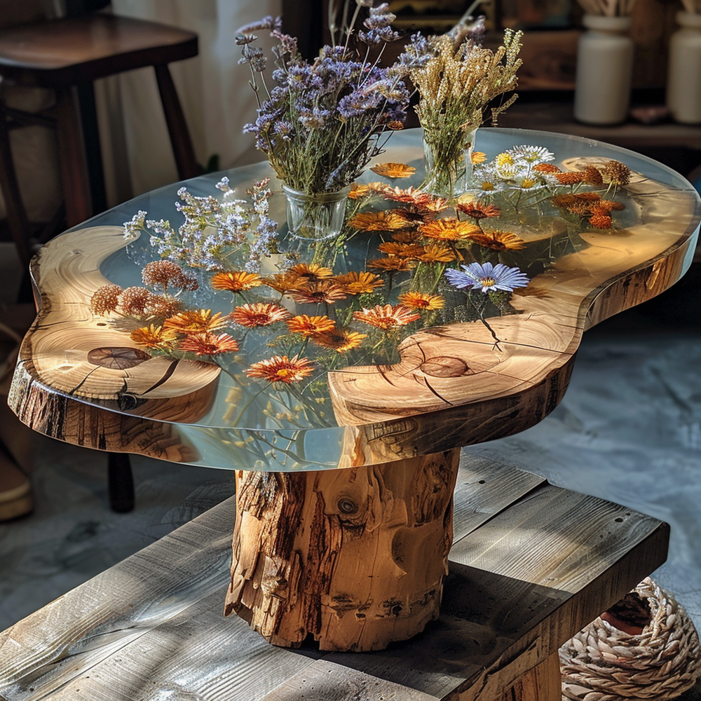 Epoxy Table, Live Edge Epoxy Table,  Resin River Table, 2505099001