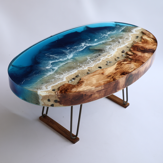 Epoxy Table, Live Edge Epoxy Table,  Resin River Table, 250511109