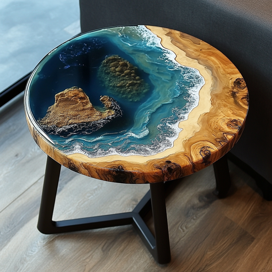 Epoxy Table, Live Edge Epoxy Table,  Resin River Table, 250511100