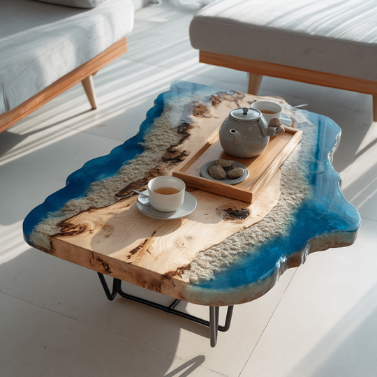 Epoxy Table, Live Edge Epoxy Table,  Resin River Table, 250511113