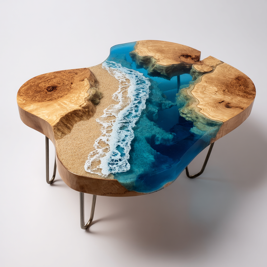 Epoxy Table, Live Edge Epoxy Table,  Resin River Table, 250511113