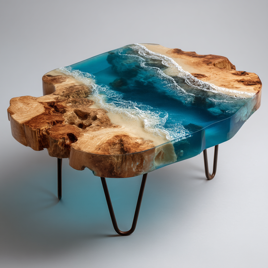 Epoxy Table, Live Edge Epoxy Table,  Resin River Table, 250511113