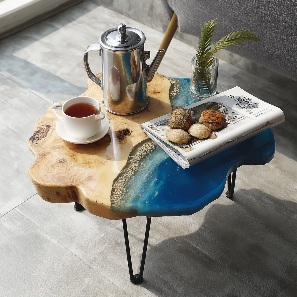 Epoxy Table, Live Edge Epoxy Table,  Resin River Table, 250511111