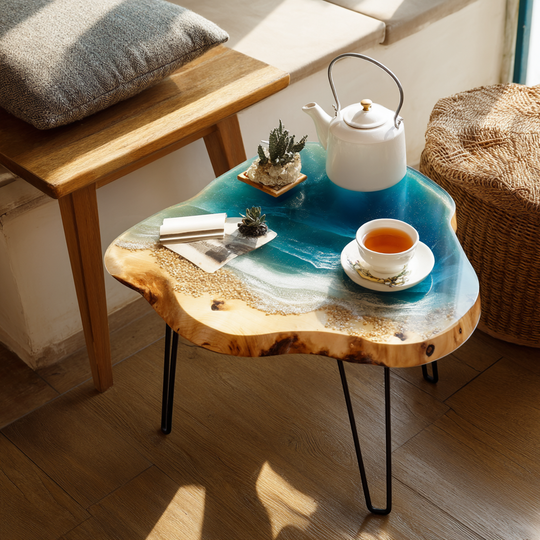 Epoxy Table, Live Edge Epoxy Table,  Resin River Table, 250511111