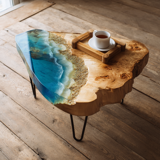 Epoxy Table, Live Edge Epoxy Table,  Resin River Table, 250511109