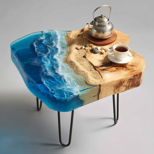 Epoxy Table, Live Edge Epoxy Table,  Resin River Table, 250511113