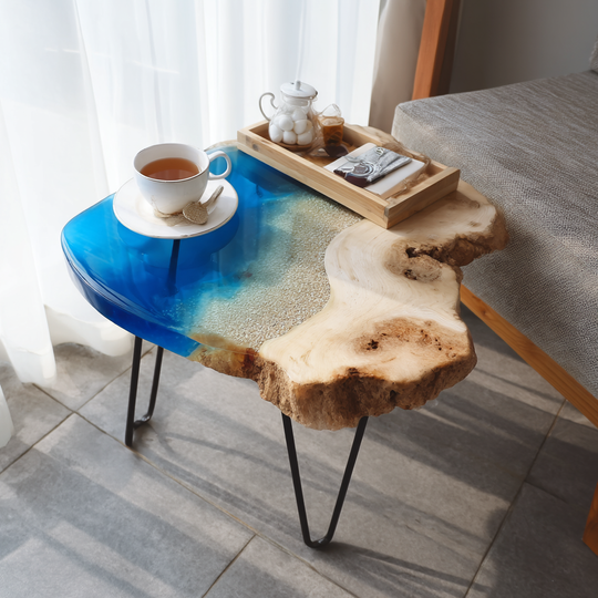 Epoxy Table, Live Edge Epoxy Table,  Resin River Table, 250511115