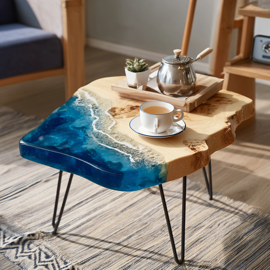 Epoxy Table, Live Edge Epoxy Table,  Resin River Table, 250511114