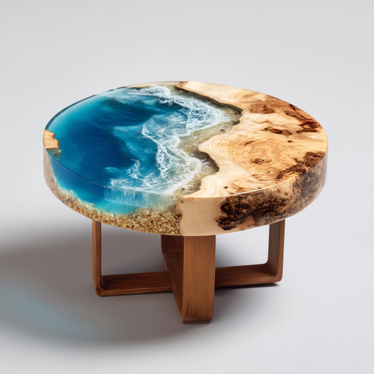 Epoxy Table, Live Edge Epoxy Table,  Resin River Table, 250511101