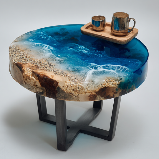 Epoxy Table, Live Edge Epoxy Table,  Resin River Table, 250511102