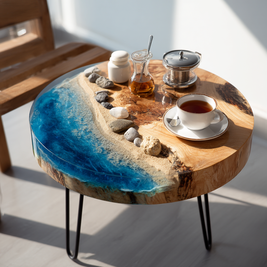 Epoxy Table, Live Edge Epoxy Table,  Resin River Table, 250511102