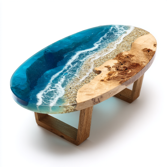 Epoxy Table, Live Edge Epoxy Table,  Resin River Table, 250511109