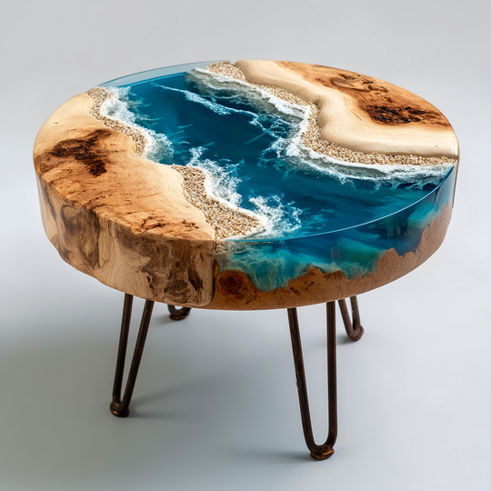 Epoxy Table, Live Edge Epoxy Table,  Resin River Table, 250511103