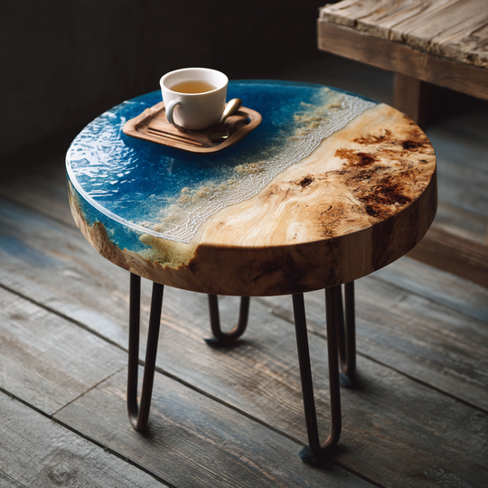 Epoxy Table, Live Edge Epoxy Table,  Resin River Table, 250511104