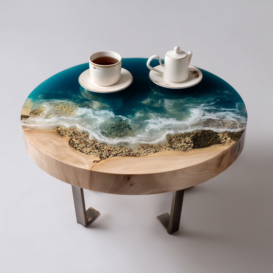 Epoxy Table, Live Edge Epoxy Table,  Resin River Table, 250511104