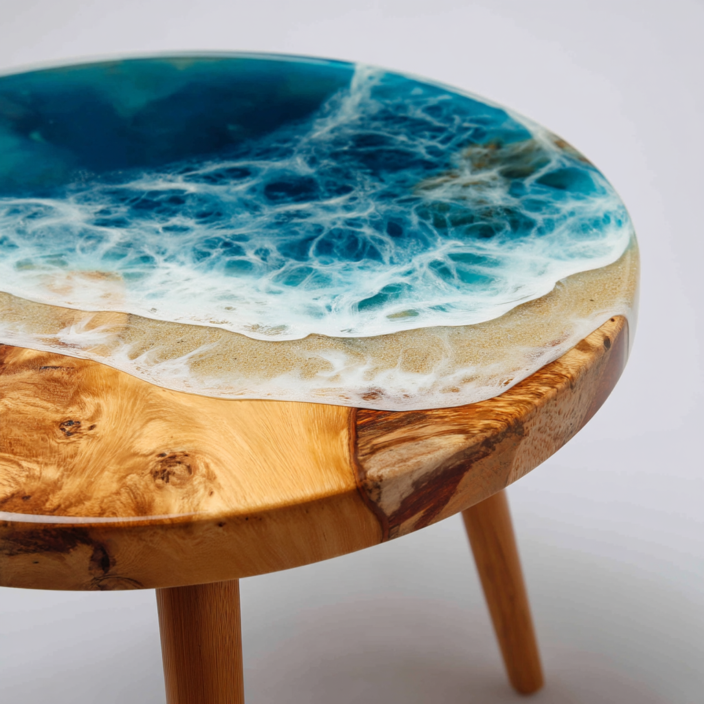 Epoxy Table, Live Edge Epoxy Table,  Resin River Table, 250511104