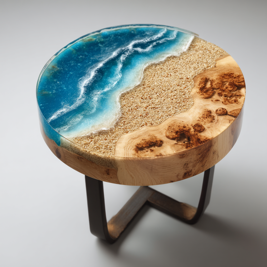 Epoxy Table, Live Edge Epoxy Table,  Resin River Table, 250511105