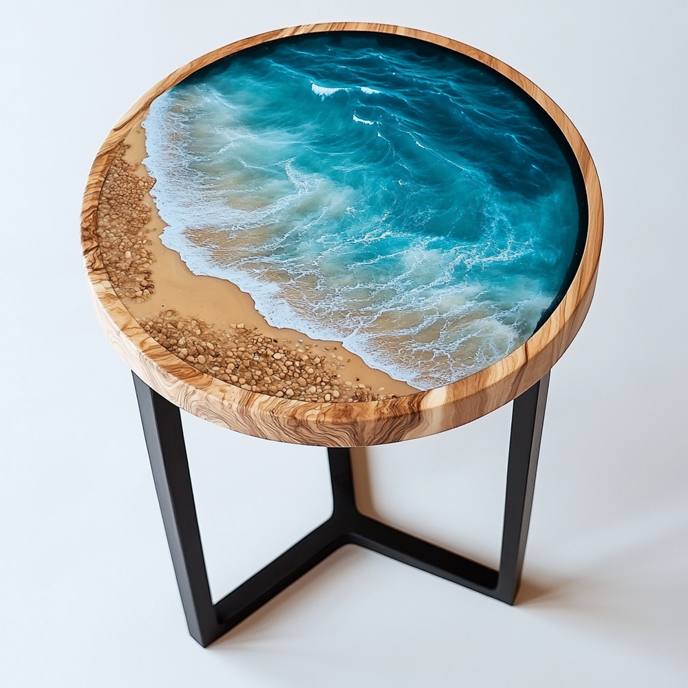 Epoxy Table, Live Edge Epoxy Table,  Resin River Table, 250511105