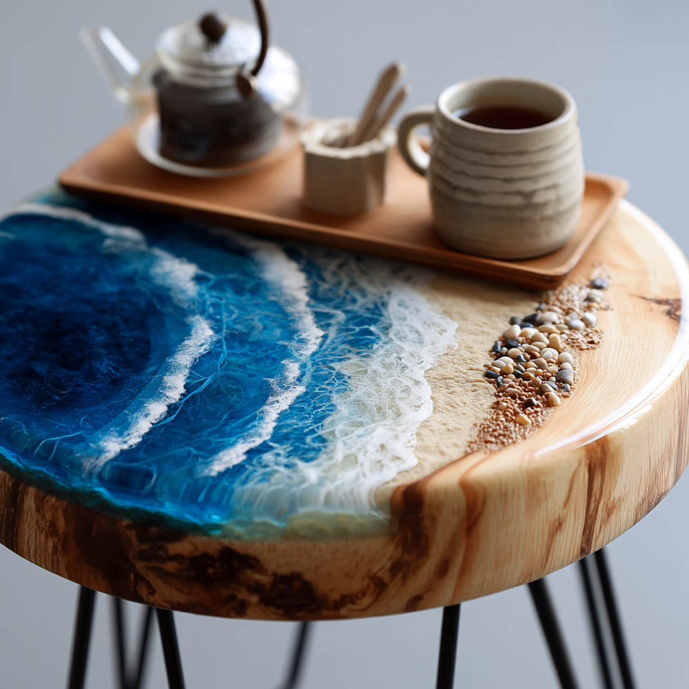 Epoxy Table, Live Edge Epoxy Table,  Resin River Table, 250511106