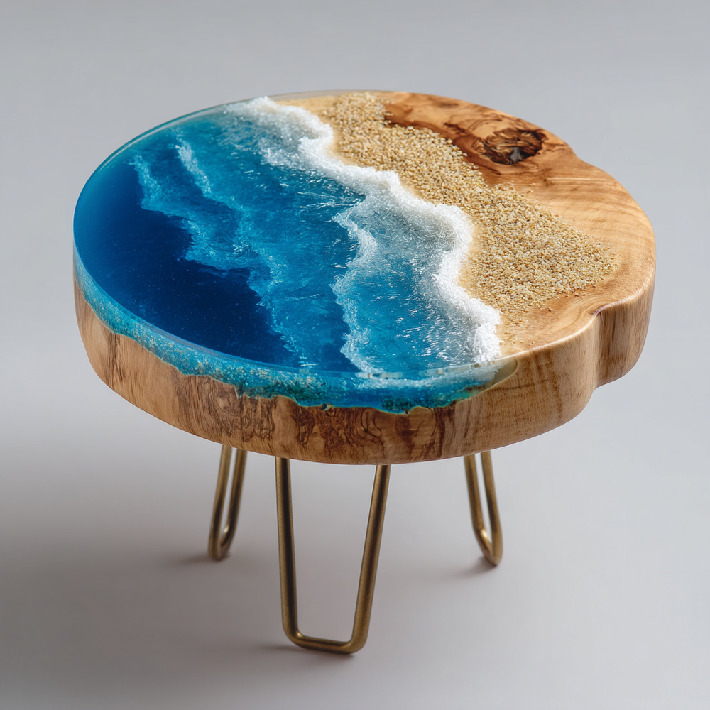 Epoxy Table, Live Edge Epoxy Table,  Resin River Table, 250511107