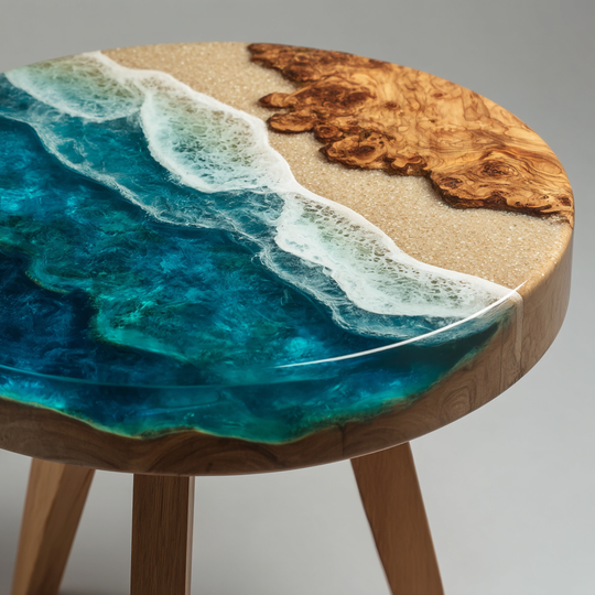 Epoxy Table, Live Edge Epoxy Table,  Resin River Table, 250511107