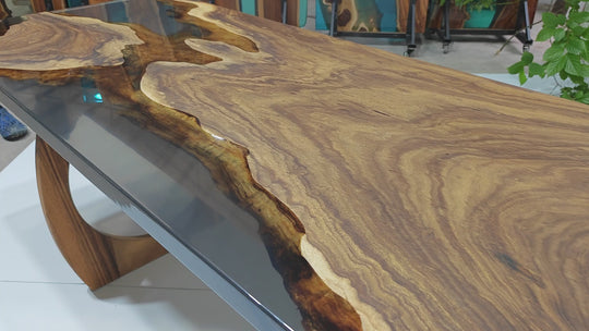 Epoxy Table, Live Edge Epoxy Table, Walnut Resin River Table, 2304119