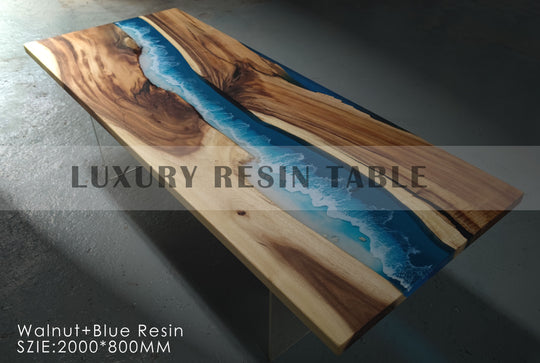 Epoxy Table, Live Edge Epoxy Table, Walnut Resin River Table, Custom Design