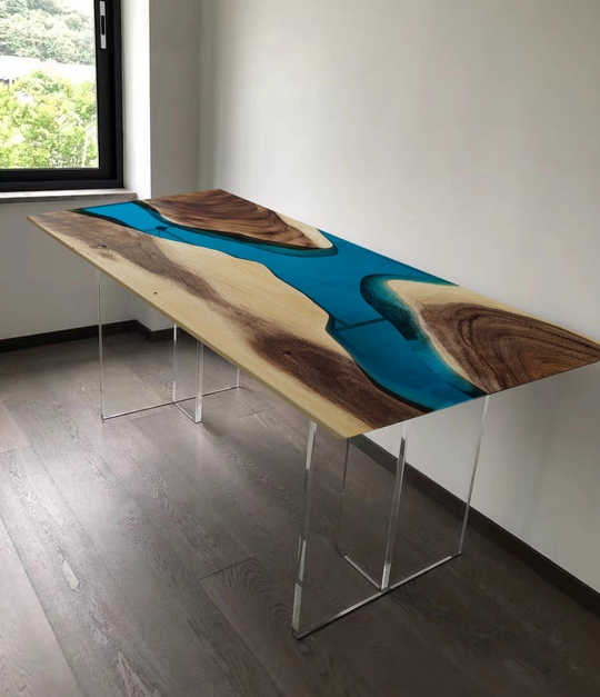 Epoxy Table, Live Edge Epoxy Table, Walnut Resin River Table, Custom Design