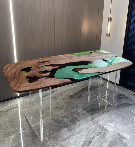 Epoxy Table, Live Edge Epoxy Table, Walnut Resin River Table, Custom Design