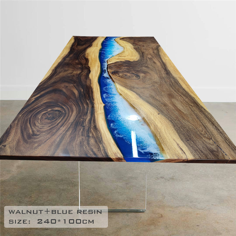 Epoxy Table, Live Edge Epoxy Table, Walnut Resin River Table, Custom Design