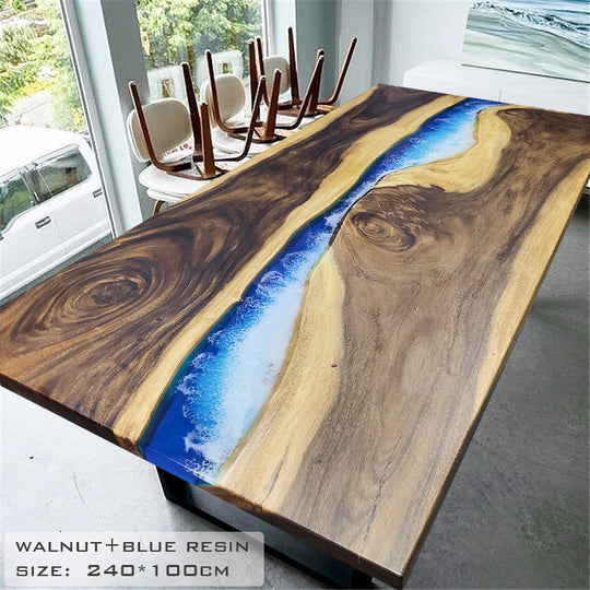 Epoxy Table, Live Edge Epoxy Table, Walnut Resin River Table, Custom Design