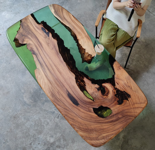 Epoxy Table, Live Edge Epoxy Table, Walnut Resin River Table, Custom Design