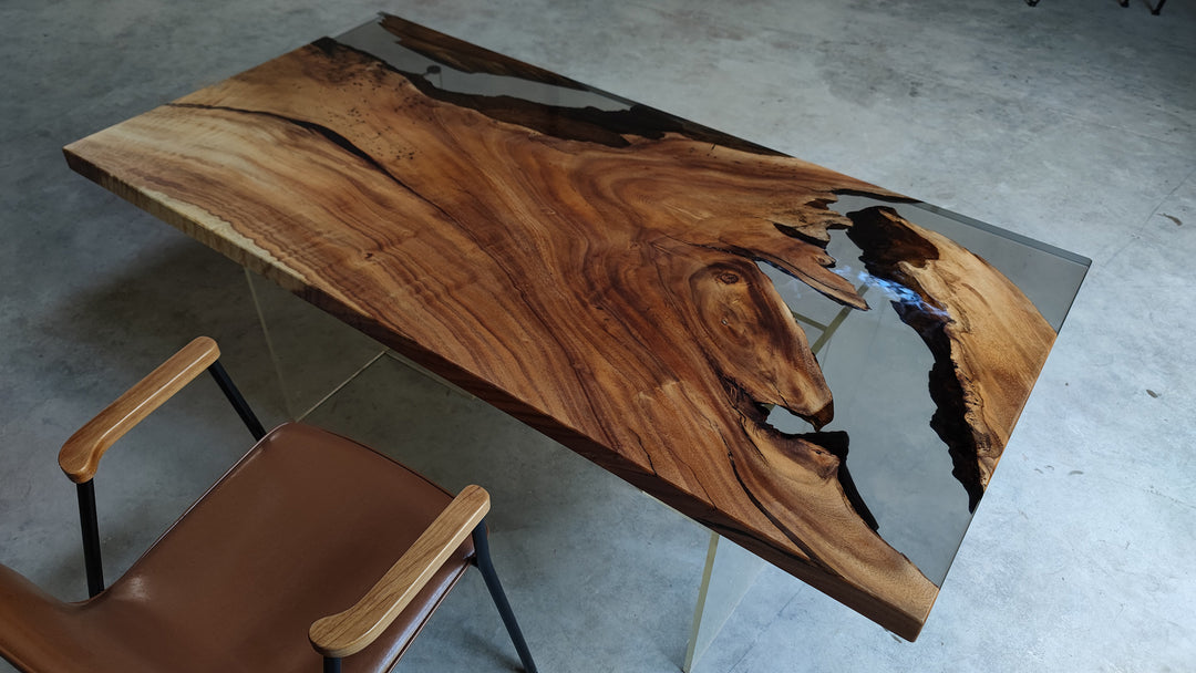 Epoxy Table, Live Edge Epoxy Table, Walnut Resin River Table, Custom Design