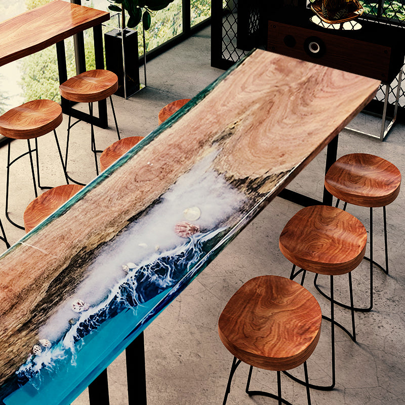 Bar Table, High Bar Table, Epoxy Resin Ocean Table, Entryway Table, Resin Waves Art, Long Buffet Bar, Coffee Office Meeting Pub High Top