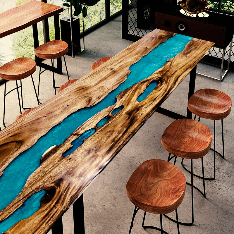 Bar Table, High Bar Table, Epoxy Resin Ocean Table, Entryway Table, Resin Waves Art, Long Buffet Bar, Coffee Office Meeting Pub High Top